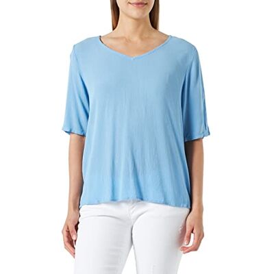 ICHI Dam IHMARRAKECH SO SS9 blus, 164132/Little Boy Blue, L, 164132/liten pojke blå, L ICHI Dam IHMARRAKECH SO SS9 blus, 164132/Little Boy Blue, L, 164132/liten pojke blå, L