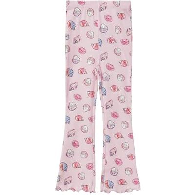 s.Oliver ribbade leggings med utsvängda ben och heltäckande tryck, Mjuk rosa, 128 s.Oliver ribbade leggings med utsvängda ben och heltäckande tryck, Mjuk rosa, 128