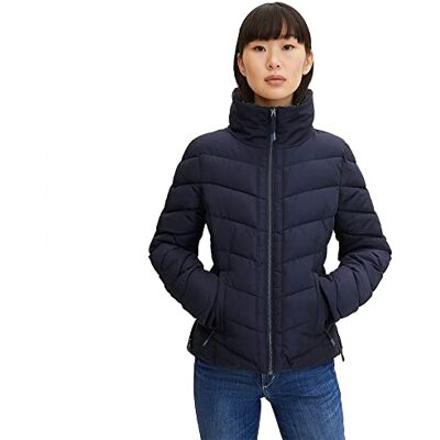 TOM TAILOR Damer Quiltad jacka med ståkrage 1032477, 30025 Navy Midnight Blue, XL TOM TAILOR Damer Quiltad jacka med ståkrage 1032477, 30025 Navy Midnight Blue, XL