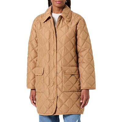 GANT QUILTED COAT WITH CORD TRIM, Varm kaki, M GANT QUILTED COAT WITH CORD TRIM, Varm kaki, M