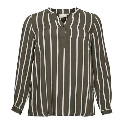 Kaffe Curve KCsida blus, grape blad/kalk randig, 42 dam, Grape Leaf/Chalk Stripe Kaffe Curve KCsida blus, grape blad/kalk randig, 42 dam, Grape Leaf/Chalk Stripe