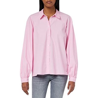 Tommy Hilfiger Dam ORG CO Solid Raglan skjorta LS Casual, klassisk rosa, 38 Tommy Hilfiger Dam ORG CO Solid Raglan skjorta LS Casual, klassisk rosa, 38