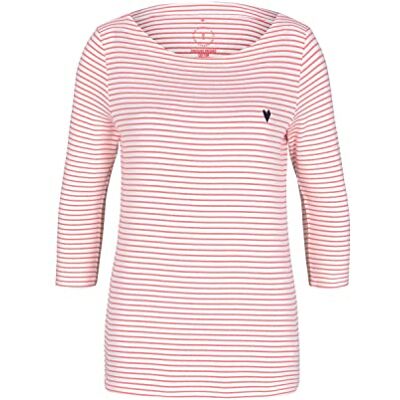 TOM TAILOR Damer Långärmad med ränder 1024035, 26034 White Peach Small Stripe, XS TOM TAILOR Damer Långärmad med ränder 1024035, 26034 White Peach Small Stripe, XS
