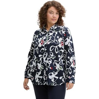 TOM TAILOR dam plus-blus, 36554 Painterly Floral Design, 46/L TOM TAILOR dam plus-blus, 36554 Painterly Floral Design, 46/L
