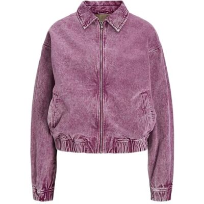 JJXX JACK & JONES Jxziggy tvättad jacka PNT jeansjacka, Fuchsia röd, M JJXX JACK & JONES Jxziggy tvättad jacka PNT jeansjacka, Fuchsia röd, M