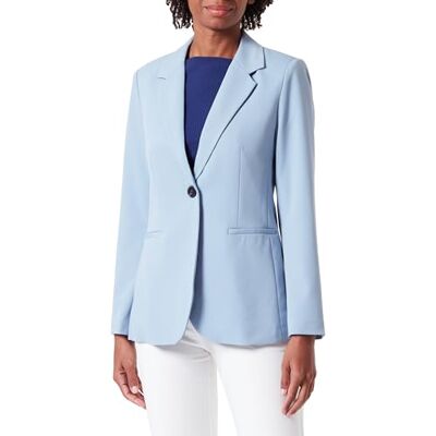 KAFFE Blazer Single Breasted Notch Lapel Regular Fit Jetted Pockets, Blekt denim, 42 KAFFE Blazer Single Breasted Notch Lapel Regular Fit Jetted Pockets, Blekt denim, 42