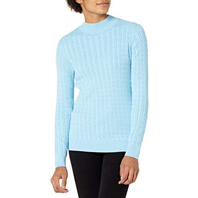 Amazon Essentials dam klassisk passform lätt kabel långärmad stoppad hals, himmelsblå, XX-Large Amazon Essentials dam klassisk passform lätt kabel långärmad stoppad hals, himmelsblå, XX-Large