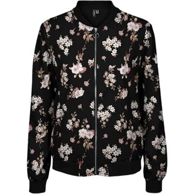 VERO MODA dam Vmcoco L/S Bomber AOP Ga WVN Noos, svart, m, svart, M VERO MODA dam Vmcoco L/S Bomber AOP Ga WVN Noos, svart, m, svart, M