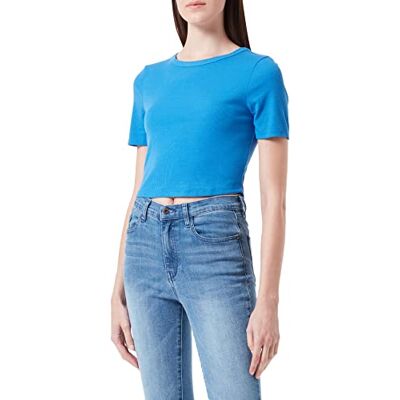 ONLY Onlemra S/S skuren topp JRS t-shirt, Stark blå, M ONLY Onlemra S/S skuren topp JRS t-shirt, Stark blå, M