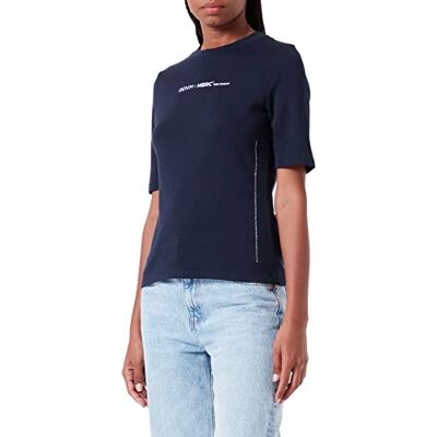 TOM TAILOR Denim Damer T-shirt med ståkrage och tryck 1032840, 10668 Sky Captain Blue, L TOM TAILOR Denim Damer T-shirt med ståkrage och tryck 1032840, 10668 Sky Captain Blue, L
