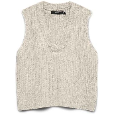 VERO MODA Vmnovah Rib Sl V-hals Vest Noos, Björk, M VERO MODA Vmnovah Rib Sl V-hals Vest Noos, Björk, M