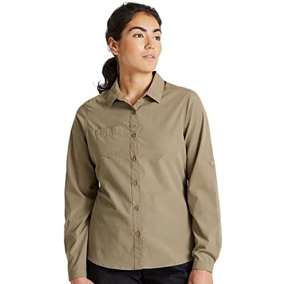 Craghoppers kvinnors expert kvinnors kiwi långärmad skjorta button-down-skjorta (paket med 1) Craghoppers kvinnors expert kvinnors kiwi långärmad skjorta button-down-skjorta (paket med 1)