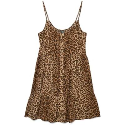 VERO MODA Vmbumpy Short Singlet Dress WVN Ga Noos, Tigers Eye, S VERO MODA Vmbumpy Short Singlet Dress WVN Ga Noos, Tigers Eye, S
