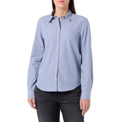 GANT REG Classic POPLIN randig skjorta, Greyish Blue, 38 GANT REG Classic POPLIN randig skjorta, Greyish Blue, 38