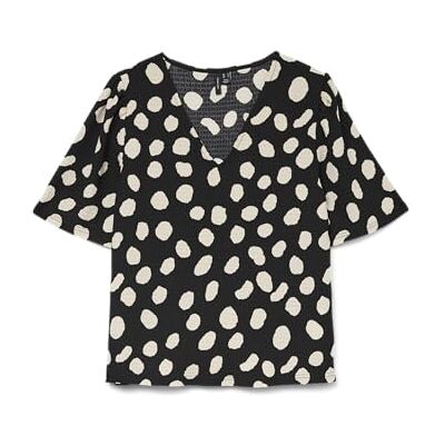 VERO MODA Vmfriga 2/4 V-hals topp JRS Ga, svart, S VERO MODA Vmfriga 2/4 V-hals topp JRS Ga, svart, S