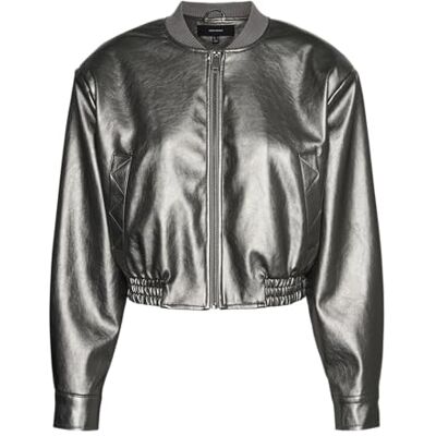 VERO MODA VMCAMILLA belagd kort jacka för kvinnor, kort jacka, pistol, L, Vapenmetall, L VERO MODA VMCAMILLA belagd kort jacka för kvinnor, kort jacka, pistol, L, Vapenmetall, L