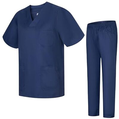 MISEMIYA Pack * 2 Pcs CASACA Y PANTALÓN SANITARIOS UNISEX UNIFORMES SANITARIOS MÉDICOS 2-817-8312 XXL, Azul Marino MISEMIYA Pack * 2 Pcs CASACA Y PANTALÓN SANITARIOS UNISEX UNIFORMES SANITARIOS MÉDICOS 2-817-8312 XXL, Azul Marino