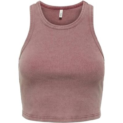 ONLY Onlgilda S/L O-hals skuren topp JRS, Rubinvin, L ONLY Onlgilda S/L O-hals skuren topp JRS, Rubinvin, L