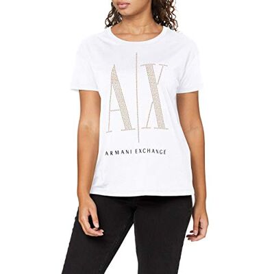 Giorgio Armani T-shirt för kvinnor, Vita knappar, XS Giorgio Armani T-shirt för kvinnor, Vita knappar, XS
