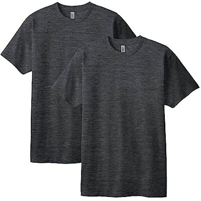 American Apparel kortärmad t-shirt för kvinnor, stil G1301, 2-pack, Ljung kol (2-pack), L American Apparel kortärmad t-shirt för kvinnor, stil G1301, 2-pack, Ljung kol (2-pack), L