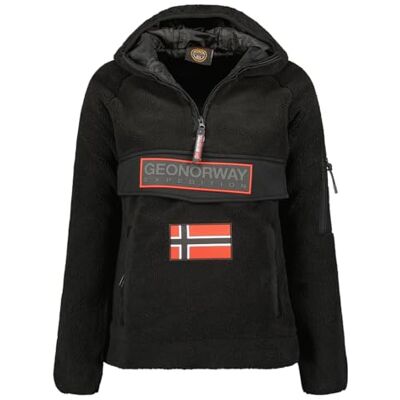 Geographical Norway Upassia Dam varm fleece med dragkedja för damer höst vinter vår varma dam långärmad mjuk päls komfort utomhus (svart L), svart, L Geographical Norway Upassia Dam varm fleece med dragkedja för damer höst vinter vår varma dam långärmad mjuk päls komfort utomhus (svart L), svart, L
