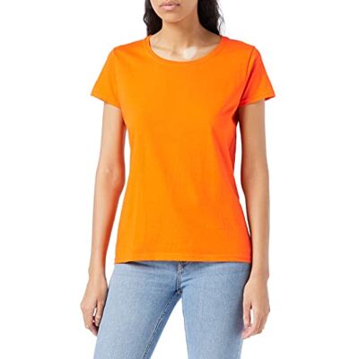 Fruit of the Loom Original T-skjorta för kvinnor, Orange, S Fruit of the Loom Original T-skjorta för kvinnor, Orange, S