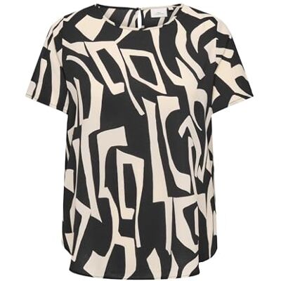 ONLY Carmakoma Endast Carmakoma Carvica Life Ss Top WVN Noos, svart, 42 ONLY Carmakoma Endast Carmakoma Carvica Life Ss Top WVN Noos, svart, 42