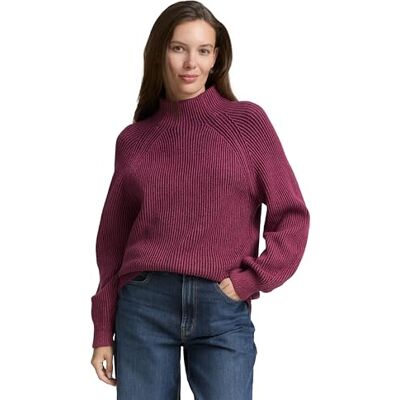 TOM TAILOR damtröja, 38881 – Röd räfflad struktur, 3XL TOM TAILOR damtröja, 38881 – Röd räfflad struktur, 3XL