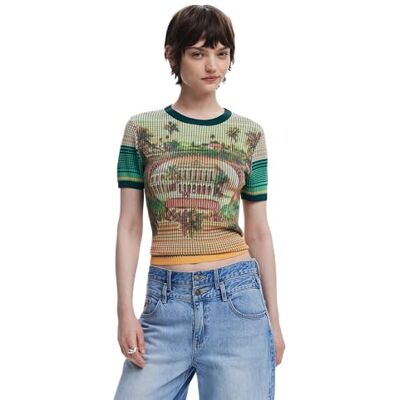 Desigual TS_Africa, 4034 Green Adventure, S, grön, S Desigual TS_Africa, 4034 Green Adventure, S, grön, S