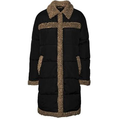 VERO MODA Bestseller A/S VMHERA Coat BOOS CP kappa, svart/detalj: Tigers Eye Teddy, XL, Black/Detail:TIGERS EYE TEDDY, XL VERO MODA Bestseller A/S VMHERA Coat BOOS CP kappa, svart/detalj: Tigers Eye Teddy, XL, Black/Detail:TIGERS EYE TEDDY, XL