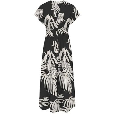 ONLY Onlnova Life Vis Mollie Long Dress AOP, svart, XL ONLY Onlnova Life Vis Mollie Long Dress AOP, svart, XL