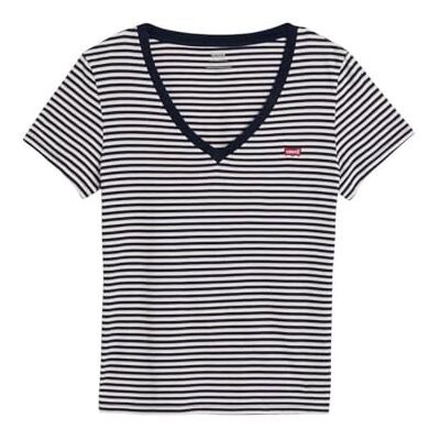 Levi's Perfect Vneck indigo randig marinblå blazer, Indigo randig marinblå B, XS Levi's Perfect Vneck indigo randig marinblå blazer, Indigo randig marinblå B, XS