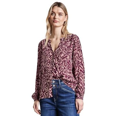 Street One Tryckt blus, Mulberry Red, 46 Street One Tryckt blus, Mulberry Red, 46