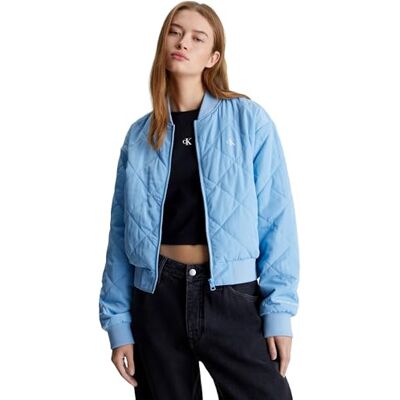 Calvin jeans dam Lw quiltade bomber vadderade jackor, Blå skymning, XXS Calvin jeans dam Lw quiltade bomber vadderade jackor, Blå skymning, XXS