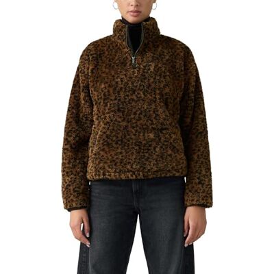 Levi's Gemma Sherpa 1/4 dragkedja Annessa Leopard Ant Levi's Gemma Sherpa 1/4 dragkedja Annessa Leopard Ant