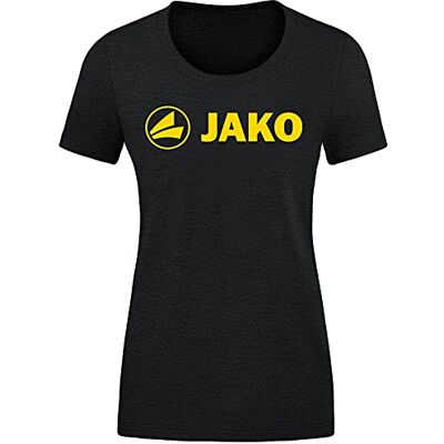 JAKO Damer T-shirt promo T-shirt promo svart melerad/citro 40 JAKO Damer T-shirt promo T-shirt promo svart melerad/citro 40