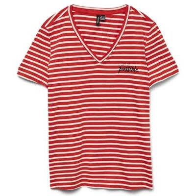 VERO MODA Vmjonna Vanessa Ss Top Box JRS, Snövit, L VERO MODA Vmjonna Vanessa Ss Top Box JRS, Snövit, L