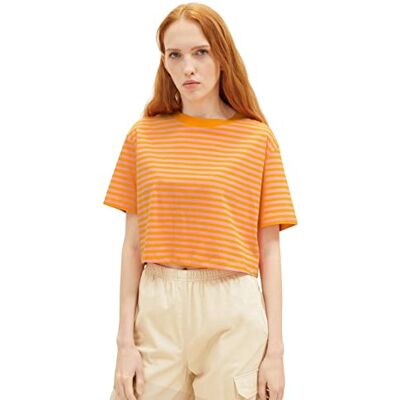 TOM TAILOR Denim dam T-tröja 1036537, 31709 – mango rosa ränder, S TOM TAILOR Denim dam T-tröja 1036537, 31709 – mango rosa ränder, S