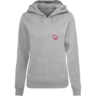 Tee Dam huvtröja Snakes Heart Hoody, avslappnad huvtröja med ryggtryck, normal passform, storlekar XS – 5XL, Grå ljung, 5XL Tee Dam huvtröja Snakes Heart Hoody, avslappnad huvtröja med ryggtryck, normal passform, storlekar XS – 5XL, Grå ljung, 5XL