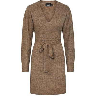 PIECES dam Pcellen Ls Wrap Knit Dress Noos Bc Klänning PIECES dam Pcellen Ls Wrap Knit Dress Noos Bc Klänning