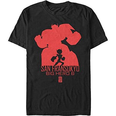 Disney Unisex Big Hero 6-serien Silhouette Baymax Organic kortärmad T-shirt, svart, M Disney Unisex Big Hero 6-serien Silhouette Baymax Organic kortärmad T-shirt, svart, M