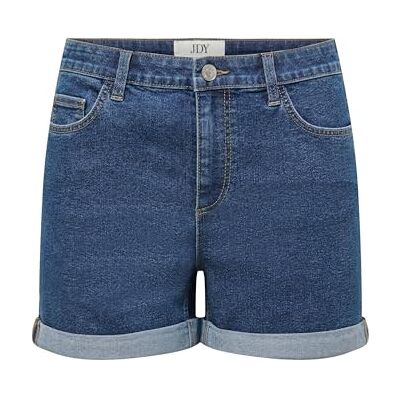 JDY moon Mw Sk Foldup Shorts DNM Mix Noos, Mellanblå denim, XL JDY moon Mw Sk Foldup Shorts DNM Mix Noos, Mellanblå denim, XL