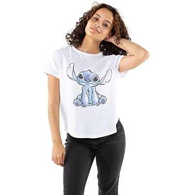 Disney kvinnors stygn skiss t-shirt, Vitt, 36 Disney kvinnors stygn skiss t-shirt, Vitt, 36