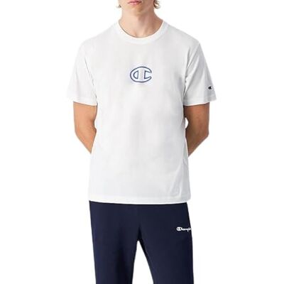 Champion pojke Legacy Boy – grafisk rund hals t-shirt med stor logotyp, vit (WW001), XL, Vit (Ww001), 13-14 År Champion pojke Legacy Boy – grafisk rund hals t-shirt med stor logotyp, vit (WW001), XL, Vit (Ww001), 13-14 År