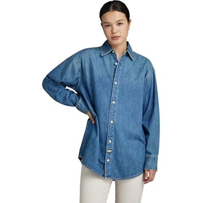 G-STAR Avslappnad denimskjorta ficklös långärmad, Blå, XS G-STAR Avslappnad denimskjorta ficklös långärmad, Blå, XS