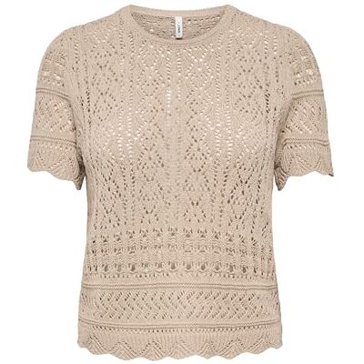 ONLY Onlelke Life Ss Structure O-Neck KNT Nca, Oxford brun, M ONLY Onlelke Life Ss Structure O-Neck KNT Nca, Oxford brun, M