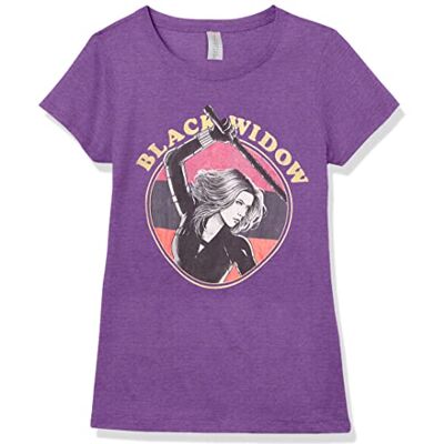 Marvel Little, Big Retro Girls kortärmad t-shirt, lila Berry, stor, Lila bär, L Marvel Little, Big Retro Girls kortärmad t-shirt, lila Berry, stor, Lila bär, L