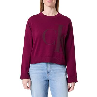 Calvin dam långärmad slät bomull CK Jac LV047E304G tröjor, lila (Berry Glaze), XS, Lila (bärglasyr), XS Calvin dam långärmad slät bomull CK Jac LV047E304G tröjor, lila (Berry Glaze), XS, Lila (bärglasyr), XS