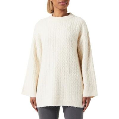VERO MODA VMHEIDI Wide LS O-NK Long GA Boo tröja, björk/detalj:melange, M, Birch/Detail:melange, M VERO MODA VMHEIDI Wide LS O-NK Long GA Boo tröja, björk/detalj:melange, M, Birch/Detail:melange, M