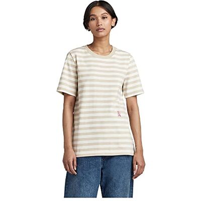 G-STAR RAW Kvinnors liten RAW gr t-shirt, flerfärgad (Pappyus/Brown Rice Stripe C929-D506), XXS G-STAR RAW Kvinnors liten RAW gr t-shirt, flerfärgad (Pappyus/Brown Rice Stripe C929-D506), XXS